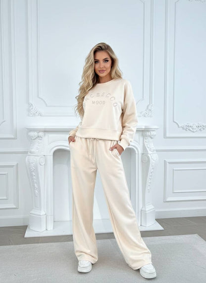 Naisten Collegesetti Prosecco Mood - Beige